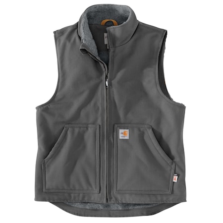 Carhartt Men's OV4981 M FR Duck Sherpa Lined Vest M REG Insulated Relaxed Gravel OV4981-FRM / 104981-GVLMREG